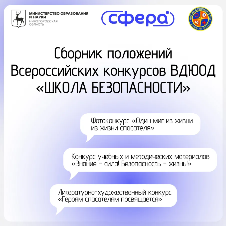 Сборник положений Всероссийских конкурсов ВДЮОД «ШКОЛА БЕЗОПАСНОСТИ» на 2025 год