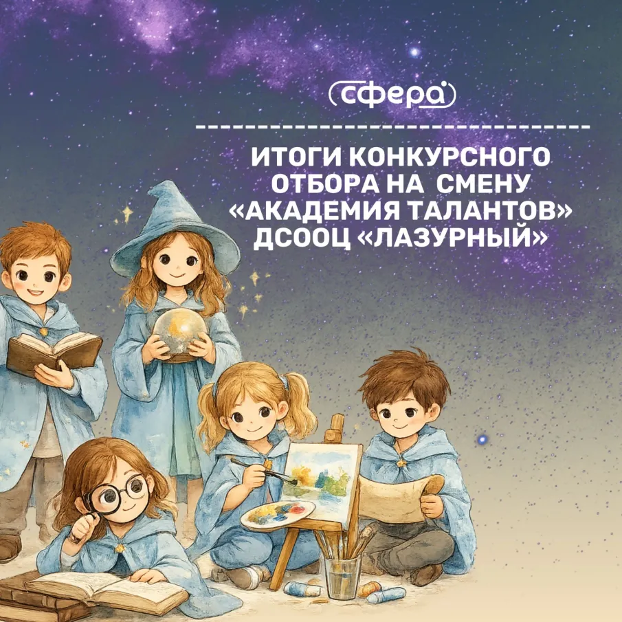 Итоги конкурсного отбора на смену «Академия талантов» в ДСООЦ«Лазурный»! 