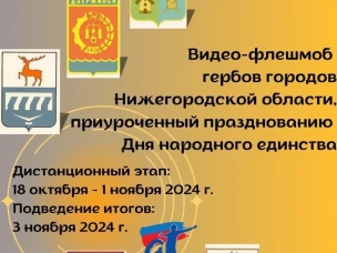 Видео-флешмоб гербов городов Нижегородской области, приуроченный к празднованию Дня народного единства