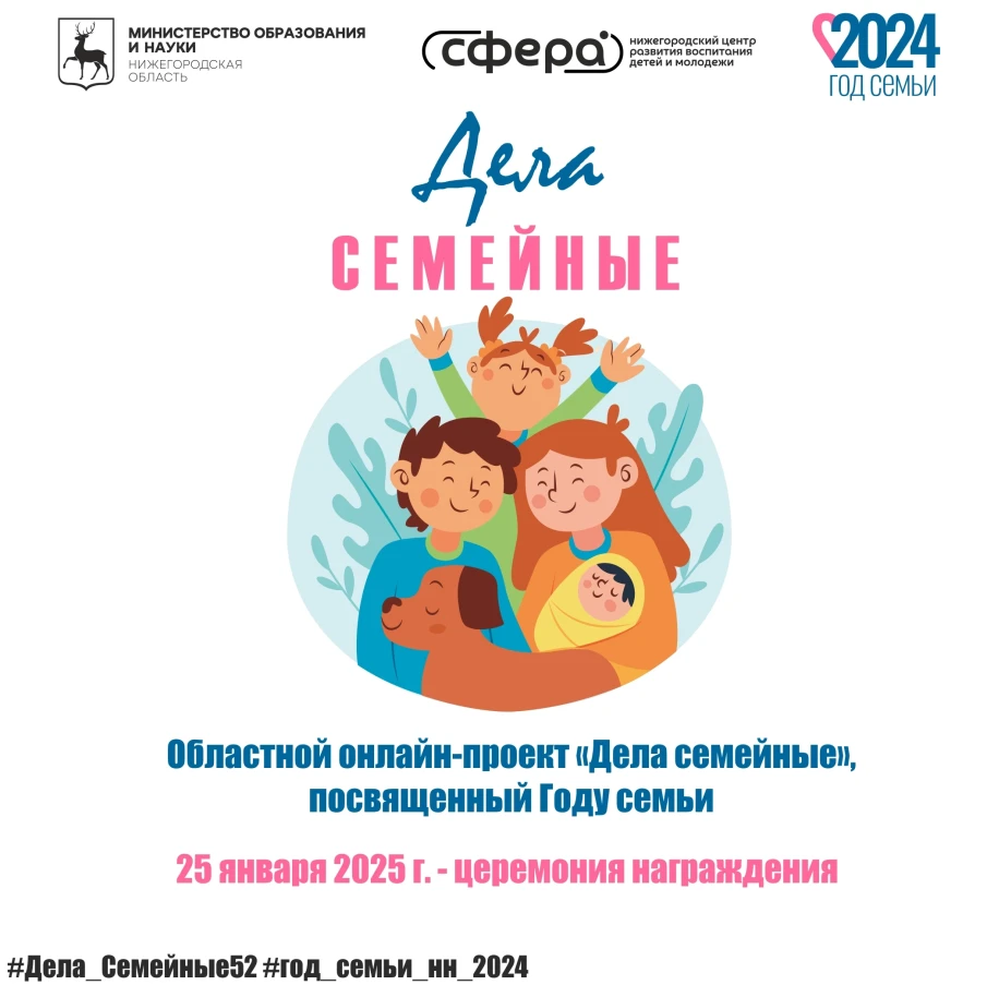 Финал областного онлайн-проекта "Дела семейные", посвященного Году семьи!