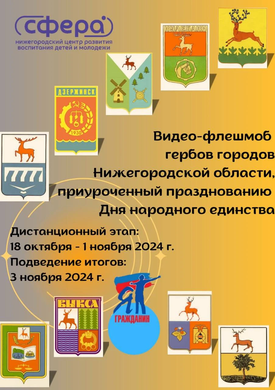 Подведены итоги «Видео-флешмоба гербов городов Нижегородской области»!